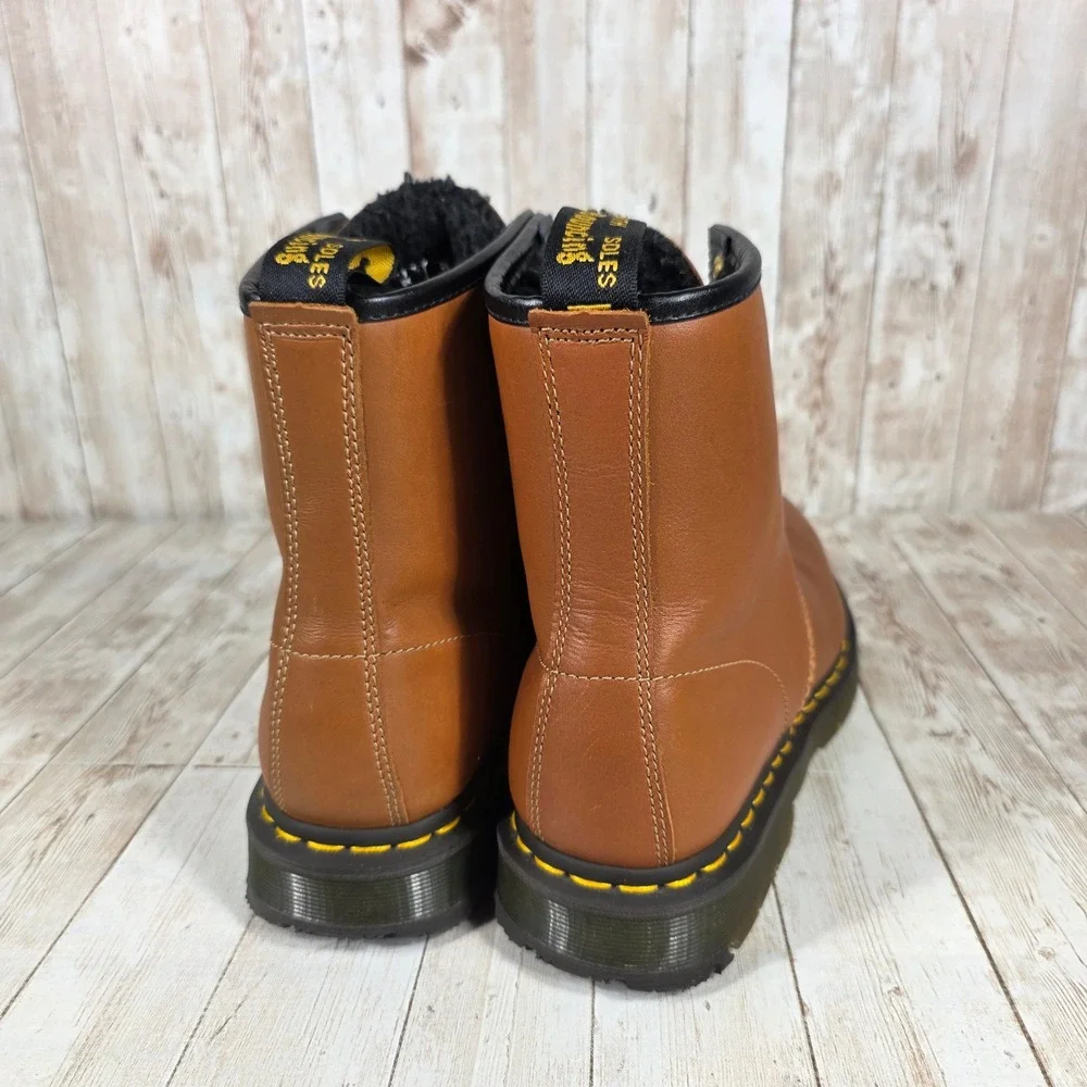 Dr. Martens 1460 Padded Collar Leather Ankle Boots US 10 Womens Brown‎